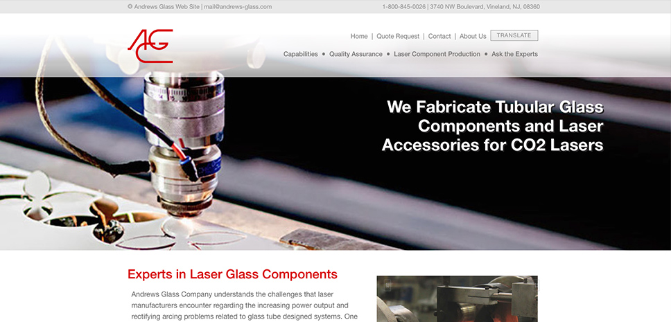 Andrews Glass Laser Components